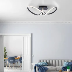 JUST LIGHT. GmbH Loftlamper|Loftlamper > Maria LED-loftlampe, kan dæmpes, sort