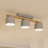 EGLO Loftlamper > Mariel 3-lys loftslampe lysegrå naturtræ