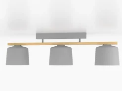 EGLO Loftlamper > Mariel 3-lys loftslampe lysegrå naturtræ