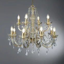 Searchlight Lysekroner > MARIE THERESE lysekrone m. 12 pærer, messing