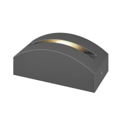Sokkellamper ^ Lucande Marka LED-udendørslampe, mørkegrå aluminium