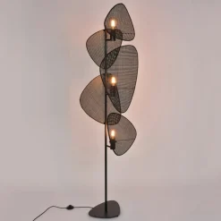 Gulvlamper|Gulvlamper ^ MARKET SET Gulvlampe Screen, sort, rattan, 179 cm høj