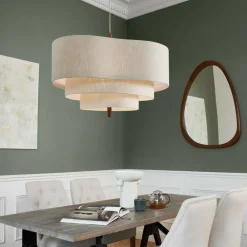 MARKET SET Gang|Pendellamper > Pebble tekstil-hængelampe creme Ø 78 cm