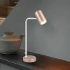 Arbejdsrum/Kontor ^ Trio Lighting Marley bordlampe, brun/lysegrå, højde 45 cm, metal