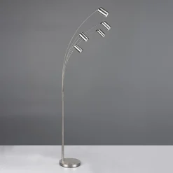 Gulvlamper|Gulvlamper ^ Trio Lighting Marley gulvlampe, nikkel, højde 200 cm, 5 lyskilder, metal