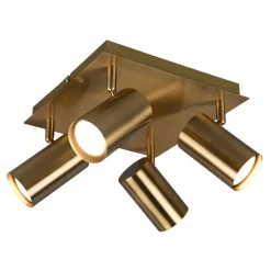 Trio Lighting Loftlamper|Loftlamper > Marley loftspot, antik messing, 4 lyskilder