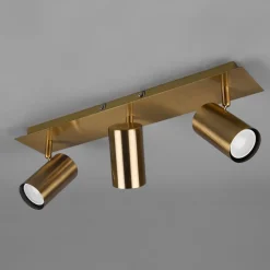Trio Lighting Gang|Loftlamper > Marley loftspot, antik messing, 3 lyskilder