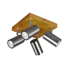 Trio Lighting Loftlamper|Spotlights > Marley loftspot, mat nikkel, 4 lyskilder