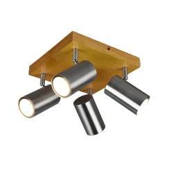 Trio Lighting Loftlamper|Spotlights > Marley loftspot, mat nikkel, 4 lyskilder