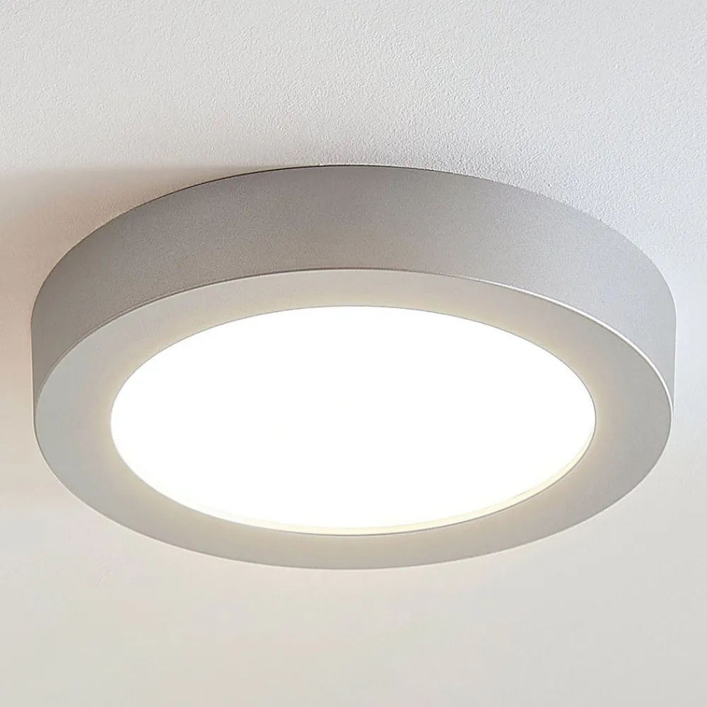 Loftlamper ^ Arcchio Marlo LED-loftlampe sølv 3000K rund 25,2cm