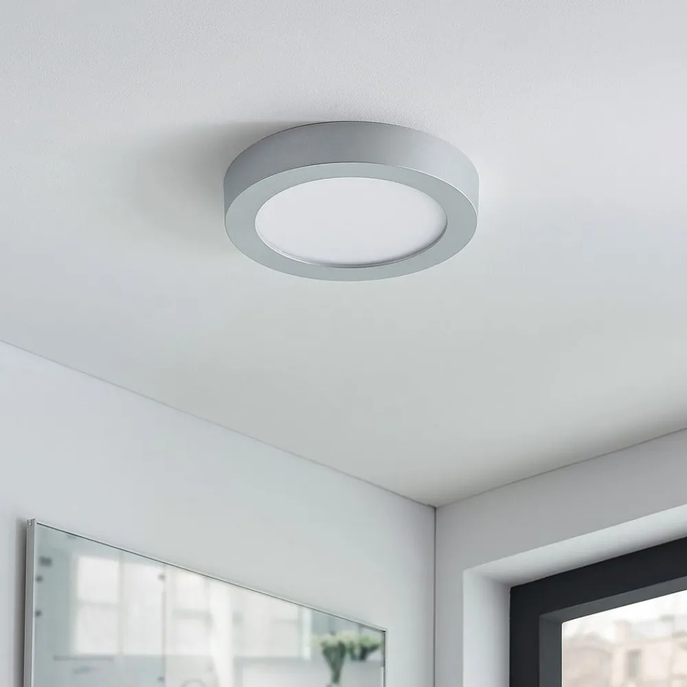 Loftlamper ^ Arcchio Marlo LED-loftlampe sølv 3000K rund 25,2cm
