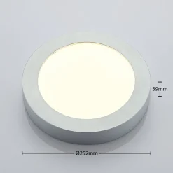 Loftlamper ^ Arcchio Marlo LED-loftlampe sølv 3000K rund 25,2cm