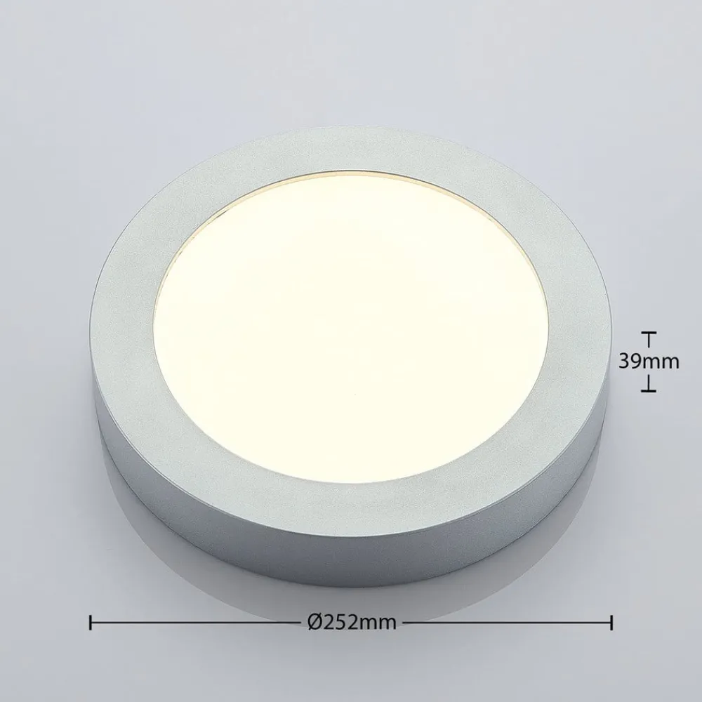 Loftlamper ^ Arcchio Marlo LED-loftlampe sølv 3000K rund 25,2cm
