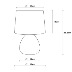 Bordlamper ^ Lucide Marmo bordlampe med keramisk fod, hvid