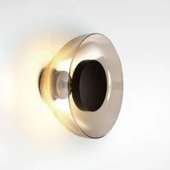 MARSET Væglamper > Aura LED-væglampe, Ø 18 cm, røggrå