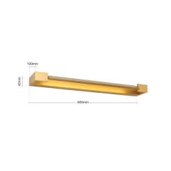 ORION Væg- Og Spejllamper > Marylin væglampe til badeværelset, længde 60 cm, guld, aluminium