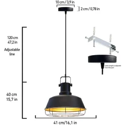 ROYALTECH Pendellamper > Mason hængelampe, sort, Ø 41 cm, metal, E27