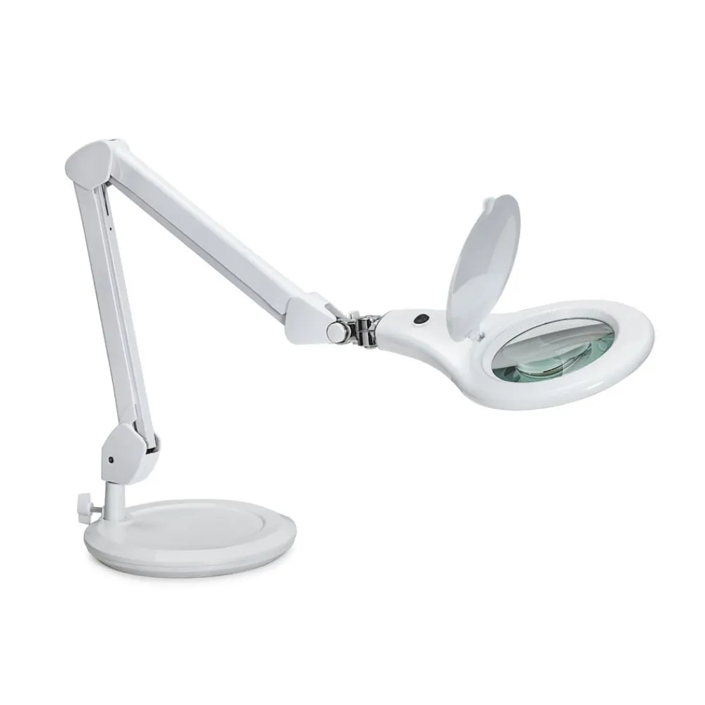 Maul Arbejdsrum/Kontor|Bordlamper > makro LED arbejdslampe, hvid, 46 cm, stativ