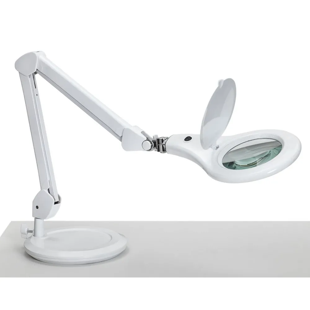 Maul Arbejdsrum/Kontor|Bordlamper > makro LED arbejdslampe, hvid, 46 cm, stativ