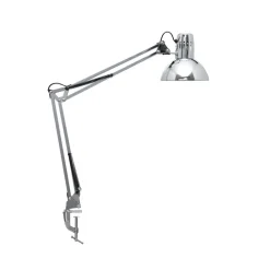 Maul Arbejdsrum/Kontor > study klemmelampe, skinnende sølv, højde 44 cm, metal