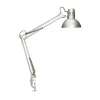 Arbejdsrum/Kontor|Bordlamper ^ Maul study klemmelampe, sølvfarvet, højde 44 cm, metal