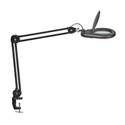Maul Arbejdsrum/Kontor|Bordlamper > viso LED-forstørrelseslys, sort, højde 50 cm, klemme