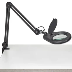 Maul Arbejdsrum/Kontor|Bordlamper > viso LED-forstørrelseslys, sort, højde 50 cm, klemme