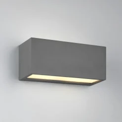 Trio Lighting Terrassebelysning > Mayenne udendørs væglampe, antracit, up- & downlight, kantet