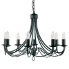 Searchlight Lysekroner > Maypole lysekrone, mat sort, 8 lyskilder