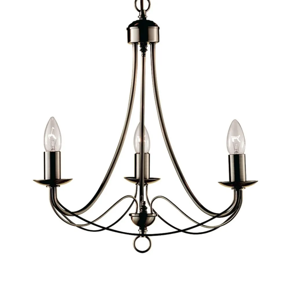 Searchlight Lysekroner > MAYPOLE stilfuld lysekrone med 3 lyskilder
