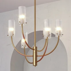Pendellamper ^ Maytoni Arco hængelampe med 6 glasskærme