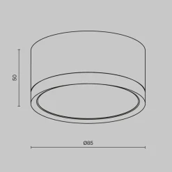 Maytoni Gang|Loftlamper > downlight Hoop, hvid, højde 5 cm, Ø 8,5 cm, aluminium, GX53
