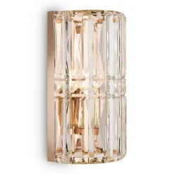 Væglamper ^ Maytoni Facet væglampe, højde 25 cm, guldfarvet, glas, E14