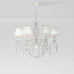 Maytoni Lysekroner > Grace lysekrone, hvid, 6 lyskilder, organza, E14
