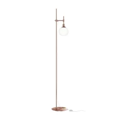 Maytoni Gulvlamper|Gulvlamper > gulvlampe Erich, messing rosé, glas/metal, 1 lyskilde.