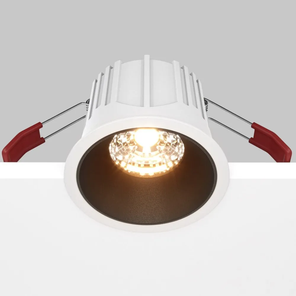 Maytoni Indbygningsspots > indbygningslampe Alfa, sort/hvid, Ø 8,5 cm, 15 W, 36°