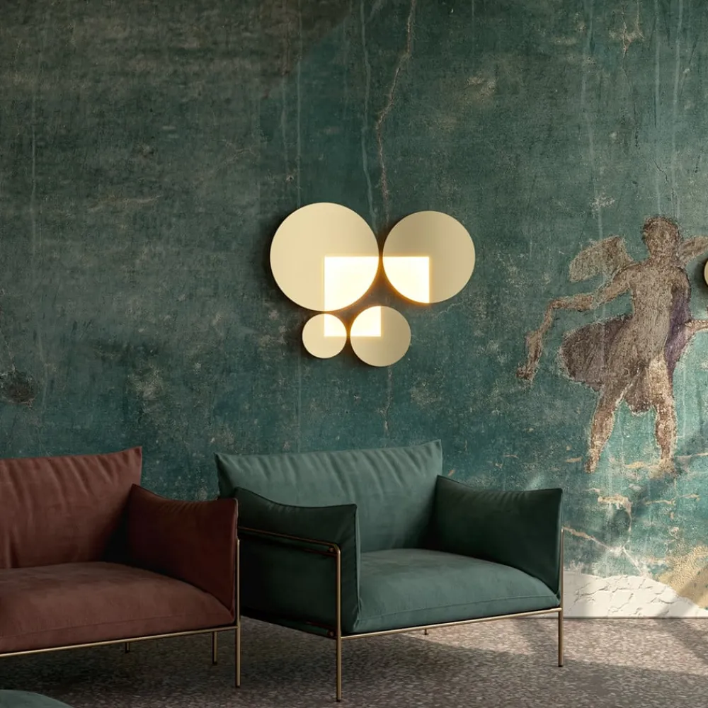 Maytoni Væglamper > Jupiter LED-væglampe, guld, Ø 25cm