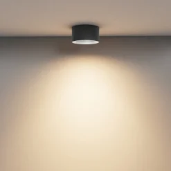 Loftlamper ^ Maytoni LED-downlight Vega, sort, Ø 14 cm, 15W, aluminium