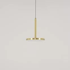 Maytoni Arbejdsrum/Kontor > LED-hængelampe Plato, messing, Ø 18,5 cm, aluminium