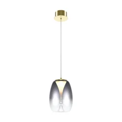 Pendellamper ^ Maytoni LED-hængelampe Splash, røggrå, Ø 20 cm, glas