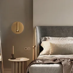 Maytoni Væglamper > LED-væglampe iOS 176, guldfarvet, rund, aluminium