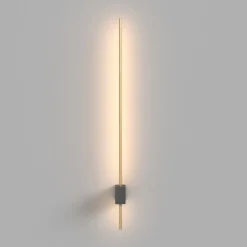Væglamper ^ Maytoni LED-væglampe Pars, 62,3 cm, sort/guld, aluminium