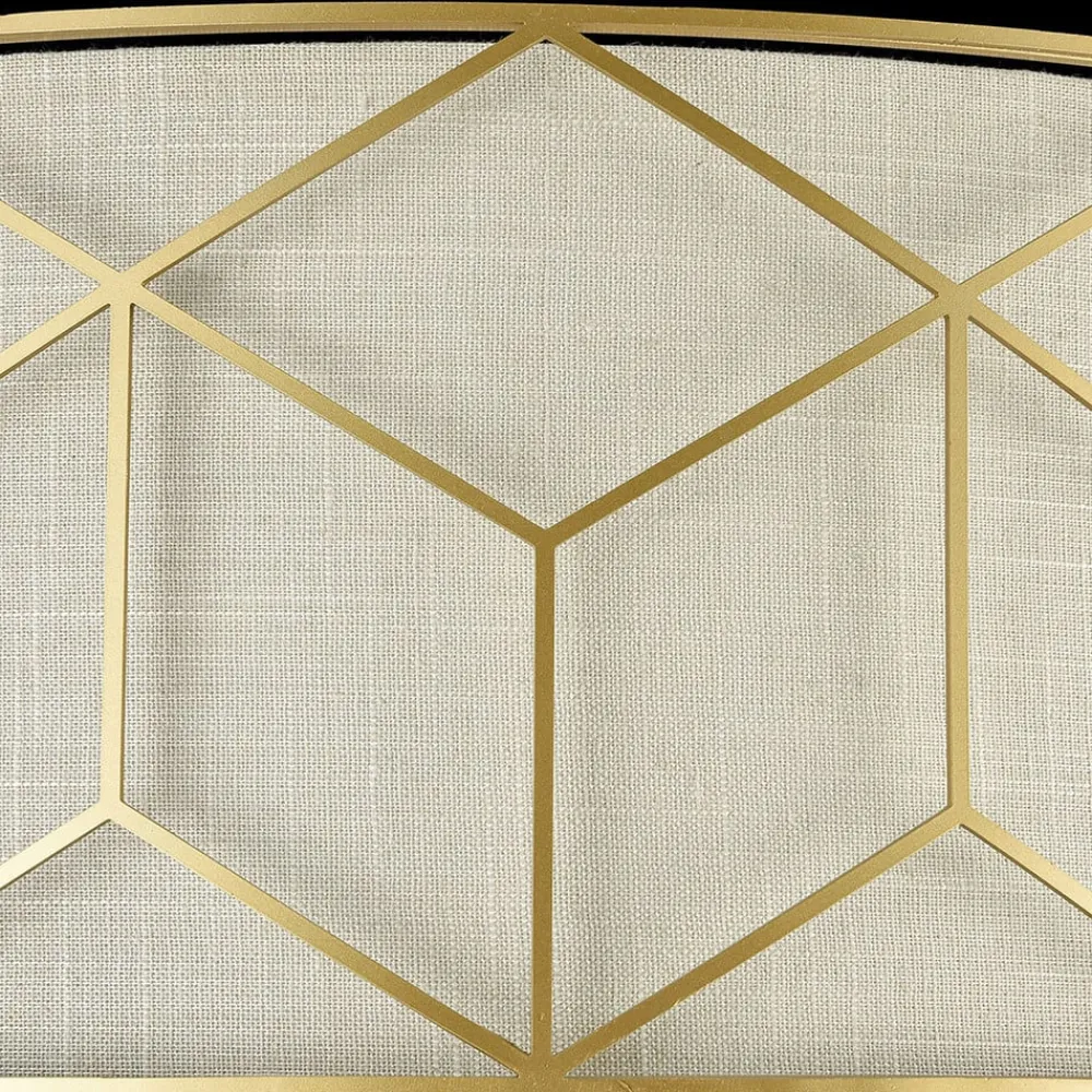 Loftlamper ^ Maytoni loftlampe Messina, Ø 57 cm, beige, linned