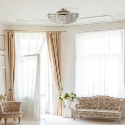 Maytoni Loftlamper > loftlampe Ottilia, Ø 65 cm, guldfarvet, krystal