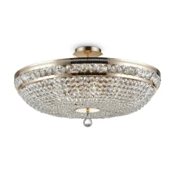 Maytoni Loftlamper > loftlampe Ottilia, Ø 65 cm, guldfarvet, krystal