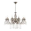 Lysekroner ^ Maytoni lysekrone Grace antik messing metal/glas 10 lyskilder.