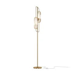 Gulvlamper|Gulvlamper ^ Maytoni Marmo gulvlampe, guldfarve/natursten