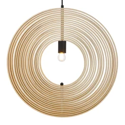 Pendellamper ^ Maytoni Roots hængelampe, sfærisk form, Ø 60 cm, træ/sort