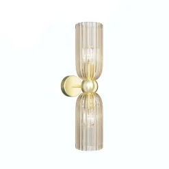 Maytoni Gang|Pendellamper > væglampe Antic, 2 lyskilder, guld/amber, glas