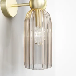 Maytoni Gang|Pendellamper > væglampe Antic, 2 lyskilder, guld/amber, glas